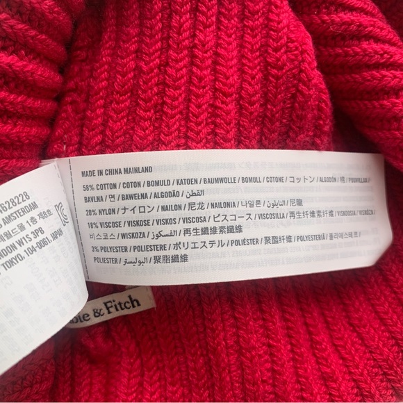 Abercrombie & Fitch 🩷 PINK Slouchy Rib Beanie - NWT - Picture 4 of 4